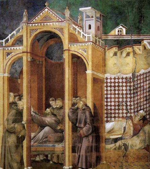 GIOTTO di Bondone Apparition to Fra Agostino and to Bishop Guido of Arezzo